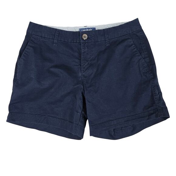 Old Navy Womens Sz 2 Navy Blue Chino Everyday Short Preppy Classic Minimalist - Picture 1 of 8